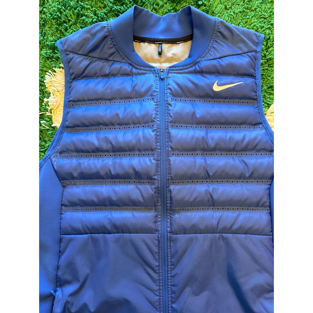 Nike Golf Aeroloft Vest Mens L Blue Excellent Full Zip Quilted Puffer 801891-406 - Picture 2 of 8